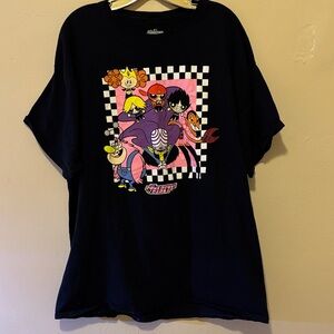 Kids Black Cartoon Character T-Shirt